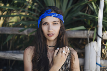Trendy Styles with Bandana for Long Hair
